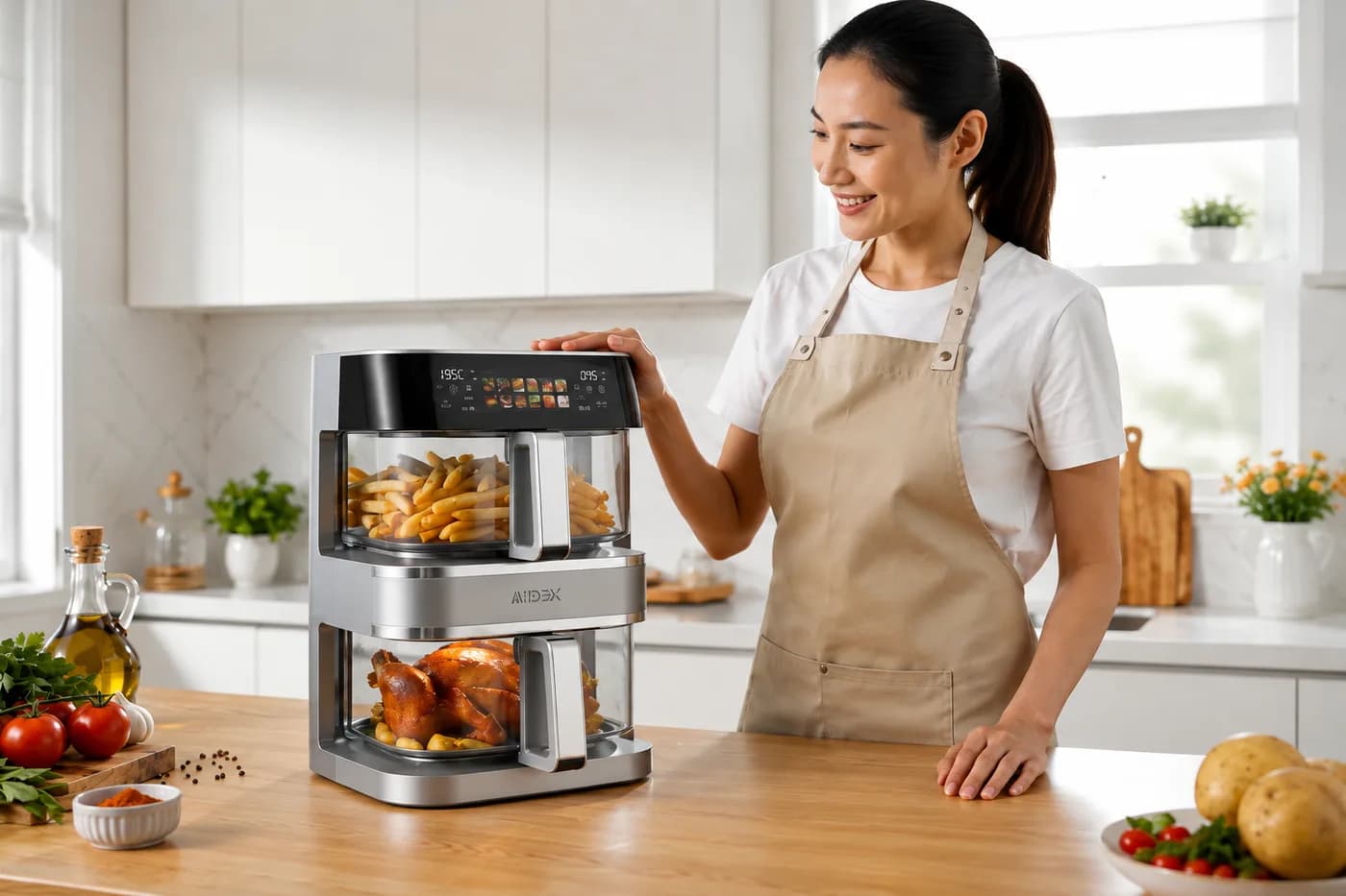 Air Fryer Kristall Vitrée 3 en 1